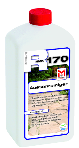 Au&szlig;enreinigung von Natursteinfl&auml;chen mit HMK R170 Au&szlig;enreiniger - Sauberkeit bei Terrassen, Wege, Einfahrten und vieles mehr
