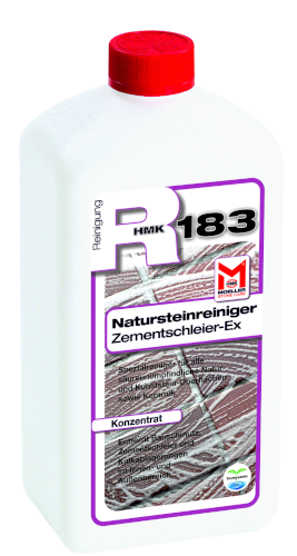 Zementschleier leicht bei s&auml;ureunempfindlichen Naturstein entfernen / reinigen mit HMK R183 Natursteinreiniger Zementschleier-Ex von MoellerStoneCare